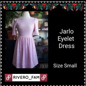 JARLO | PINK EYELET DRESS